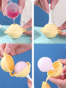 1个硅胶棒棒糖模具，冰球模具，冰棒模具，冰箱冰格，创意棒棒糖和冰淇淋模具，冷冻托盘，冰球制作器，冰淇淋模具，冰棒模具，硅胶棒棒糖模具，DIY冰淇淋冰棒，耐高温耐低温冰球制作器 - 彩色 - 查看 8