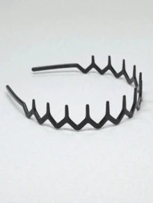 2pcs Women Simple Fashion Wavy Teeth Fixed Non-Slip Hair Hoop, Elegant Suitable For Makeup, Washing, Daily Wear Hair Clip (2/1pc) - Basic model - View 3