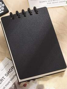 1pc Easy-To-Use Transparent Loose-Leaf Binder As Mini Notebook With Lined Grid, Perfect For School And College Note-Taking Or Back To School - Multicolor - View 9