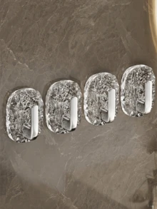 4 Móc Treo Tự Dính Dành Cho Phòng Tắm - Giá Treo Tường Hiện Đại, Họa Tiết Băng Giá, Chất Liệu Nhựa Bền Chắc, Không Cần Khoan, Thích Hợp Cho Nhà Bếp và Phòng Tắm. Móc Treo Phòng Tắm, Giá Để Đồ Nhà Bếp, Thiết Kế Hiện Đại, Dễ Lắp Đặt. Trang Trí Nhà Cửa, Trang Trí Phòng, Đồ Dùng Nhà Bếp, Đồ Dùng Phòng Tắm, Móc Treo Tường, Đồ Dùng Du Lịch, Trang Trí Sân Vườn Ngoài Trời, Đồ Dùng Học Tập, Quà Tặng Ngày của Mẹ, Quà Tặng Ngày của Cha, Phòng Tắm, Đồ Dùng Cần Thiết Cho Căn Hộ. - Nhiều màu - Xem 11