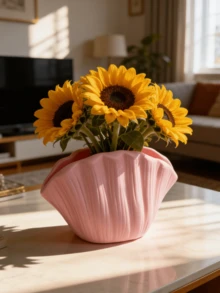 1 pieza Jarrón moderno y minimalista - Caja de almacenamiento de alta calidad para el escritorio, apta para arreglos florales/almacenamiento de brochas de maquillaje, decoración del hogar para la sala de estar, el gabinete de TV, la entrada, el dormitorio, en estilo retro y bohemio, decoración de mesa, regalo único, centro de mesa para comedor, regalo de inauguración de casa - Nuevos modelos - Ver 9