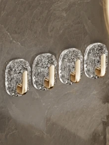 4 Móc Treo Tự Dính Dành Cho Phòng Tắm - Giá Treo Tường Hiện Đại, Họa Tiết Băng Giá, Chất Liệu Nhựa Bền Chắc, Không Cần Khoan, Thích Hợp Cho Nhà Bếp và Phòng Tắm. Móc Treo Phòng Tắm, Giá Để Đồ Nhà Bếp, Thiết Kế Hiện Đại, Dễ Lắp Đặt. Trang Trí Nhà Cửa, Trang Trí Phòng, Đồ Dùng Nhà Bếp, Đồ Dùng Phòng Tắm, Móc Treo Tường, Đồ Dùng Du Lịch, Trang Trí Sân Vườn Ngoài Trời, Đồ Dùng Học Tập, Quà Tặng Ngày của Mẹ, Quà Tặng Ngày của Cha, Phòng Tắm, Đồ Dùng Cần Thiết Cho Căn Hộ. - Nhiều màu - Xem 5