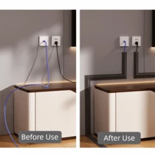 1個 3公尺/118.11英吋 軟PVC地板電纜保護套，耐用電纜管理，辦公室電纜保護器，地板線路整理器，高品質自黏式電纜保護套 - 300x5.5cm - 查看 4
