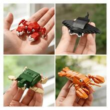 6pcs DIY Mini Ocean Creature Puzzle Building Blocks, Improve Children's Hands-On Ability, Ideal Graduation/Back To School Gift, Classroom Reward, Party Favor, Cute Desktop Decor, Gift Box Packaging - Multicolor - View 3
