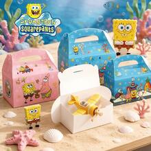 SpongeBob SquarePants 12pcs/Set Cute Cartoon Character Themed Party Gift Box - Creative Paper Gift Bags Collectible Edition Food Gift Box, Random Character Pink And Style, Birthday Party Surprise Party Supplies Candy Box, Party Decor Gift Bag, Best Holiday Gift Box For Friends, Party Atmosphere Decoration Gift Box, Perfect Party Decoration Gift Box - A - View 1