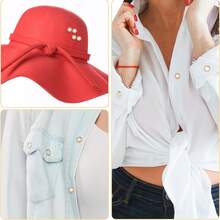 10/20/40/60/80/100Pcs Women's Fashion Brooch, Seamless Button Brooch, Pearl Rhinestone Brooch, Clothing, Hat Packaging Decoration, Safety Pin - Multicolor - View 4