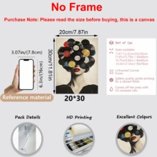 1 Stück, modisches Vintage Leinwandgemälde - moderner dekorativer Stil, Geschenk für Musikliebhaber, Record Lady, eine elegante Frau und bunte Vinylplatten in Harmonie. Dieses hochwertige bedruckte Poster ist perfekt zum Dekorieren von Wohnzimmer, Schlafzimmer, Büro oder Küche, eine ideale Wahl für Musikliebhaber und Vintage-Ästhetik-Enthusiasten. Gerahmtes Kunstwerk, Wanddekoration, Leinwandposter (Rahmungsservice verfügbar) - Abstrakte Vinyl-Schallplatte - Übersicht 17