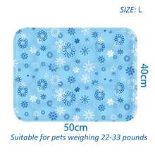 Durable Pet Cooling Mat For Summer, Easy To Clean, Comfortable And Cool Dog/Cat Bed - Baby Blue - View 8