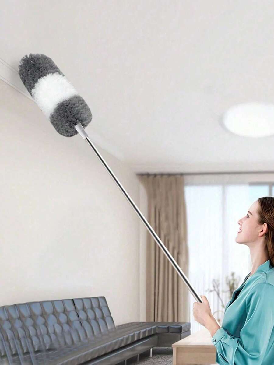 Chổi phủi bụi có thể kéo dài, chổi phủi bụi sợi siêu mịn với đầu bàn chải mềm - Dụng cụ vệ sinh có thể tái sử dụng và giặt được, chổi phủi bụi, chổi phủi bụi mềm, chổi phủi bụi quạt trần có thể tái sử dụng và giặt được, không cần pin, thích hợp cho trần nhà cao, đồ nội thất, ô tô, dụng cụ vệ sinh, phòng khách, phòng ngủ, nhà bếp, vệ sinh xe hơi, dụng cụ làm sạch - Nhiều màu - Xem 1
