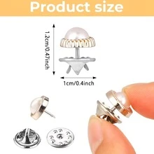 10/20/40/60/80/100Pcs Women's Fashion Brooch, Seamless Button Brooch, Pearl Rhinestone Brooch, Clothing, Hat Packaging Decoration, Safety Pin - Multicolor - View 12