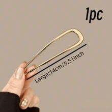2 chiếc kẹp tóc kim loại hình chữ U, thích hợp để sử dụng hàng ngày. - Nhiều màu - Xem 14