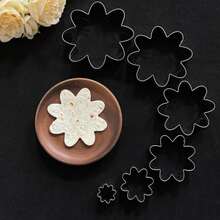 6pcs Daisy Cookie Cutter Set - Sizes: 4", 3.5", 3", 2.5", 1.8", 1" - Dishwasher - Flower Shaped Cookie Cutters For Baking - Multicolor - View 4