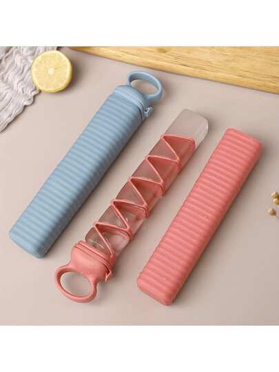 Blue Tray, Space-Saving Silicone Tray, Removable Tray With Lid, Mold, Compact And Portable, Suitable For Whiskey, Cocktails, Ice Cups, Beverages