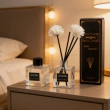 Difusor de aceites esenciales sin llama de 50ml, adecuado para hotel, hogar, sala de estar, dormitorio, baño, coche - ambientador con varillas de ratán - 50 ml - Ver 2