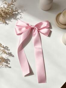 1 Peça Presilha de Cabelo com Laço Minimalista Estilo Coreano, Tiara Branca para Foto de Noiva, Suporte de Rabo de Cavalo, Adequado para Festivais, Apresentações, Festas e Uso Diário, Verão, Feriados, Viagens, Presilhas - Multicolorido - Visão 11