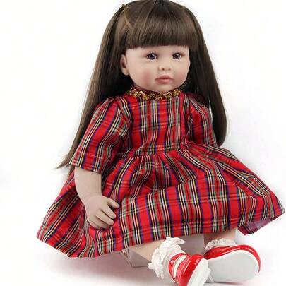 Doll Head, 1 Piece, 20-Inch Vinyl Reborn Doll, Handmade, With Hand-Painted Hair, Newborn Baby