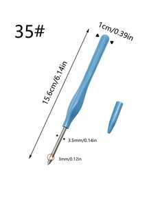 1pc/4pcs Needle Punch Tool Set, 4 Colors (Pink, Green, Blue, Red), 4 Sizes (2.0mm, 2.5mm, 3.0mm, 4.0mm), With Threader, Suitable For Punch Embroidery, Felt Crafts, DIY And Other Handmade Projects - Capped Stamp - View 13