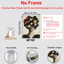 1 Stück, modisches Vintage Leinwandgemälde - moderner dekorativer Stil, Geschenk für Musikliebhaber, Record Lady, eine elegante Frau und bunte Vinylplatten in Harmonie. Dieses hochwertige bedruckte Poster ist perfekt zum Dekorieren von Wohnzimmer, Schlafzimmer, Büro oder Küche, eine ideale Wahl für Musikliebhaber und Vintage-Ästhetik-Enthusiasten. Gerahmtes Kunstwerk, Wanddekoration, Leinwandposter (Rahmungsservice verfügbar) - Abstrakte Vinyl-Schallplatte - Übersicht 15