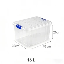 Hộp đựng đồ lớn có nắp khóa an toàn, nhiều kích cỡ để lựa chọn. Hộp đựng đồ đa năng trong suốt, thích hợp sử dụng trong nhà, phòng đựng thực phẩm, văn phòng, nhà để xe và nhà bếp. - Nhiều thông số kỹ thuật - Xem 17