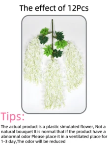 Nejlue Artificial Flowers/Plants1111 Home & Living Bộ 12 bông hoa tử đằng nhân tạo, hoa nhung trang trí nhà cửa, phòng ngủ, tường, đám cưới, bàn ăn, tiệc sinh nhật, sân vườn, trong nhà/ngoài trời, mùa xuân/hè, trang trí Ngày của Mẹ. - Nhiều màu - Xem 12