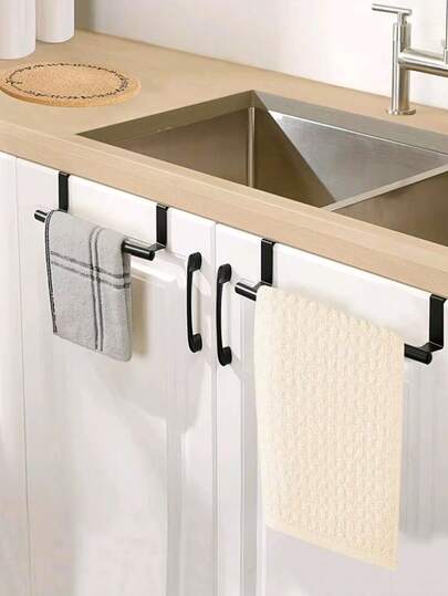 Giá treo khăn bằng thép không gỉ cho tủ bếp (1/2 chiếc), giá treo khăn liền mạch cho cửa phòng tắm/nhà bếp, đồ trang trí đám cưới, đồ trang trí ngày lễ, quà sinh nhật.