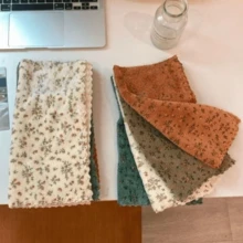 4条复古花卉图案加厚餐具布，速干吸水厨房清洁巾，可重复使用，可用于洗碗、擦手、车辆抛光。 - 復古小碎花清潔巾 - 查看 4
