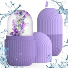 Con lăn đá lạnh cho mặt và mắt, con lăn massage đá lạnh, dụng cụ chăm sóc da bằng con lăn đá lạnh, quà tặng cho phụ nữ, khay đá lạnh bằng silicon. - nhiều màu - Xem 5