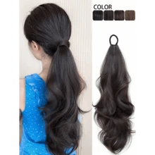 Ponytail Wig, Layered Curly Ponytail Wig With Tie, Natural Looking Slouchy Pony Tail For Women - 彩色 - 查看 1