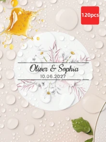 1-120 Miếng Nhãn Dán Đám Cưới Tùy Chỉnh: Nhãn tròn cá nhân hóa. Có thể chỉnh sửa hoàn toàn với văn bản. Những nhãn dán này đều chống thấm nước và chống dầu. - Nhiều màu - Xem 55