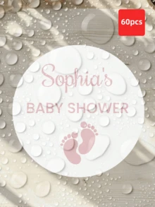 1-60Pcs Custom Stickers & Personalized Labels-Waterproof, Oil-Resistant, And Available In Various Sizes. Fully Customizable With Names, These Stickers Serve As An Elegant Alternative To Traditional Seals For Invitation Envelopes, Elevating The Sophistication And Exclusivity Of Your Invitations. - Multicolor - View 14