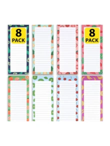 8pcs Magnetic Refrigerator Notepad - Shopping List And To-Do List Notepad, Strong Magnet On Back, Cute Fruit Pattern, Tear-Off - Soft Magnetic Sticky Note - View 7