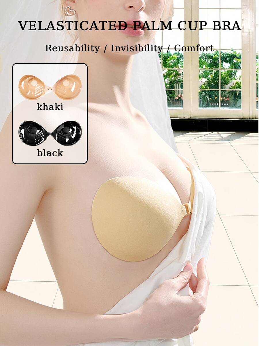 3cm Thick Invisible Bra, Suitable For Small Bust Backless Dresses, Reusable, Bust Enhancing - Multicolor - View 1