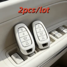 2pcs/Lot Car Key Case Covers For Hyundi Tucson Solaris Sonata Hybrid NEXO NX4 Santafe Dn8 4 Buttons 2020 2021 2022, Only Fit For The Car Key Shown In The Image. Gifts For Mother, Father, Graduation, And Teacher - Multicolor - View 7