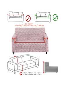 1pc Milk Silk Fabric Non-Slip Elastic Decorative Sofa Cover, Suitable For 1/2/3/4 Seater Sofa, Pet-Proof, Dust-Proof, Printed Minimalist Polka Dot, Versatile For Spring, Summer, Autumn, Winter - Multicolor - View 15