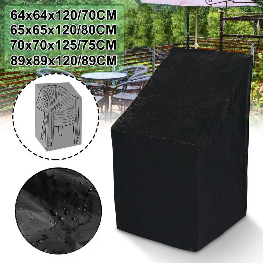 Funda protectora para sillas de exterior, de varios tamaños, resistente a los rayos UV, para muebles de patio - Multicolor - Ver 1