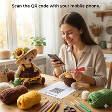 Bộ dụng cụ móc mũ hình gấu bông hoa hướng dương đáng yêu, bộ dụng cụ tự làm móc len cho người mới bắt đầu, bộ len thủ công hình động vật dễ thương kèm video hướng dẫn từng bước, bộ dụng cụ đan len dành cho người lớn. - C-Bộ đồ nhiều màu - Xem 10