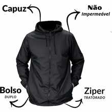 Mizun'O Reflective Cat Eye Sports Windbreaker Jacket, Adult Jacket With Zipper And Hood, Super Lightweight - 黑色 - 查看 4