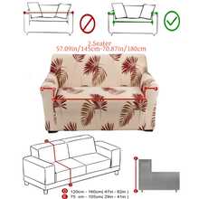 1pc Milk Silk Fabric Non-Slip Elastic Decorative Sofa Cover, Universal Fit For 1/2/3/4 Seater Sofa, Pet/Dust Proof, Printed Feather Pattern, Suitable For Spring, Summer, Autumn, Winter - Multicolor - View 15