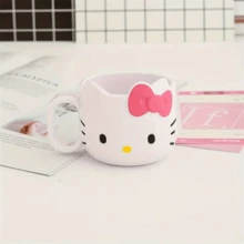 SANRIO 1/Hello Kitty浴室化妆杯 - 可爱粉色蝴蝶结淋浴杯，精致浴室装饰，耐用塑料杯，适合青少年和女士 - 生日或情人节礼物，浴室装饰，粉丝周边，家居装饰，可爱风格，结构坚固，收藏品，可爱爱好者必备，母亲节，旅行配件，节日派对，婚礼 - 卡通 - 查看 6