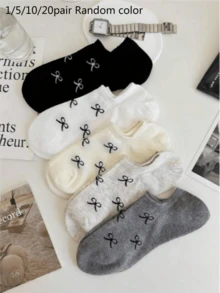 5 đôi tất lót trong tối giản kiểu dáng ngọt ngào dành cho nữ. - Nhiều màu - Xem 5