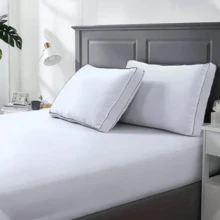 Egyptian Cotton Pillow With Extra Soft Padding For Optimal Sleep Hypoallergenic Dust Mite Resistant Hotel Pillows With Down Replacement Padding - Pack Of 1 (5cm) - View 7