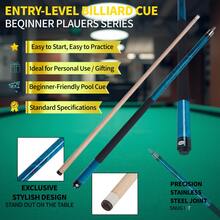 High Performance Half Jointed Maple Cue 58 Inch 12.5mm Tip 19.5-20oz Pool Stick For Snooker & 9-Ball - Multicolor - View 6