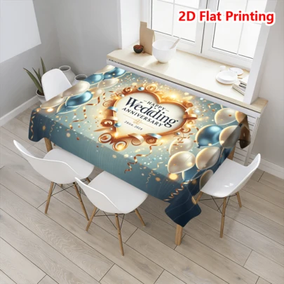 Bộ 20 khăn trải bàn tiệc cưới hạnh phúc cho gia đình, nhà bếp, phòng ăn, in hình bóng bay trái tim, phù hợp cho tiệc nướng BBQ, tiệc trà, kỷ niệm, ngày lễ, trang trí tiệc tùng, dễ dàng vệ sinh.