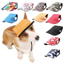1 pieza Sombrero transpirable con protección solar para mascotas, gorra para perros con protección solar para exteriores en verano - Multicolor - Ver 1