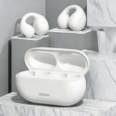 新款蓝牙5.3无线骨传导耳机T75夹式音乐降噪耳机高清通话运动游戏耳机