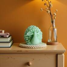 1pc 3D Fluffy Sheep Shaped Silicone Mold, DIY Handmade Fragrance Candle, Plaster, Diffuser Decor - A-White - View 5