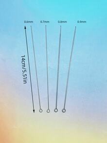Bộ 4 kim làm vòng tay, 4 đường kính dây (0.6/0.7/0.8/0.9mm) + 2 chiều dài (14/17cm), bộ dụng cụ xâu hạt, thích hợp cho trang sức, vòng cổ, đồ thủ công DIY. - Xem 9