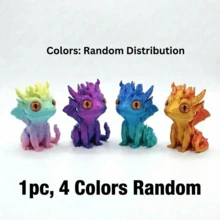 2pcs Flame Dragon Egg Sculpture Set, Openable Dragon Egg Statue With Mini Dragon Inside - Multicolor - View 8