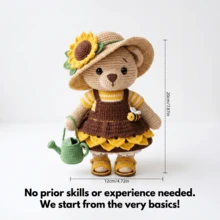 Bộ dụng cụ móc mũ hình gấu bông hoa hướng dương đáng yêu, bộ dụng cụ tự làm móc len cho người mới bắt đầu, bộ len thủ công hình động vật dễ thương kèm video hướng dẫn từng bước, bộ dụng cụ đan len dành cho người lớn. - C-Bộ đồ nhiều màu - Xem 9