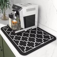 1 Pc, Water-Absorbing Kitchen Countertop Drying Mat, Heat-Resistant Utensil Drying Mat, Waterproof And Stain-Resistant Coffee Machine Protection Mat, Decorative Kitchen Mat. Suitable For Countertops, Sinks, Appliances, And Easy To Clean. - Charles Yuli - View 13